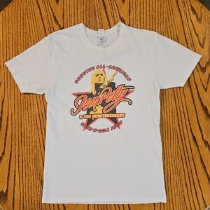 Tom Petty Graphic T-Shirt White Red Yellow Mary Janes Last Dance Sz S
